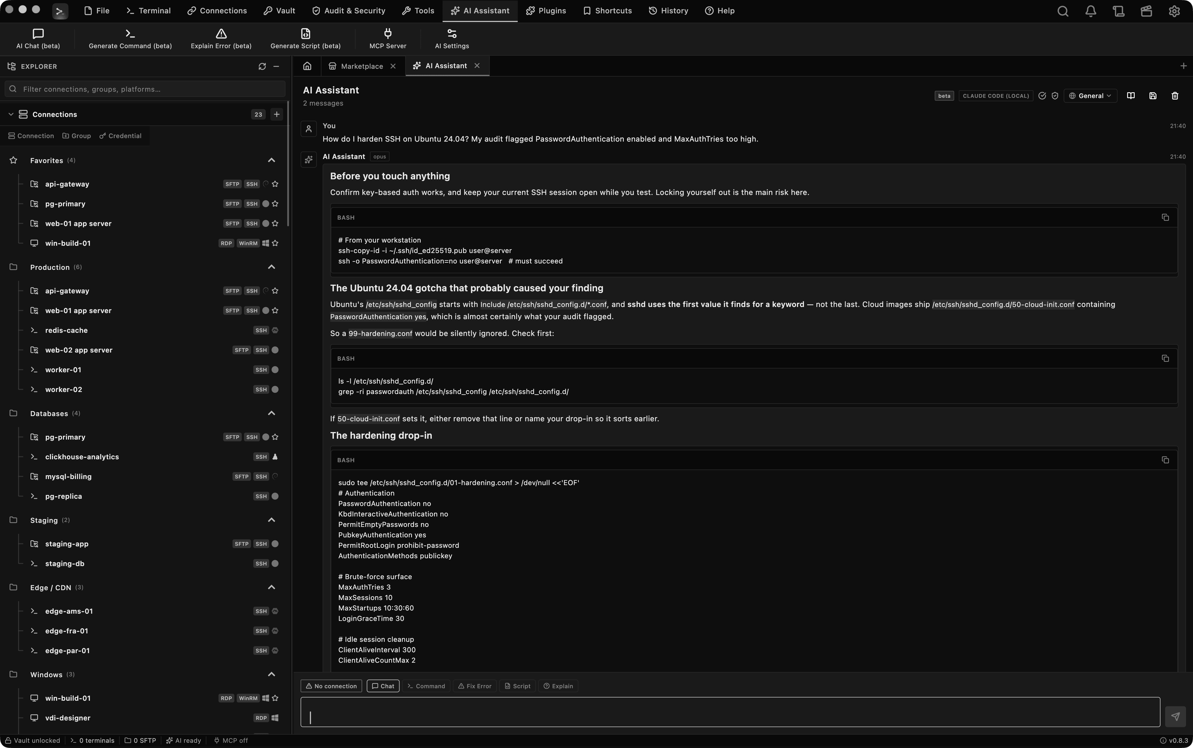 AI Assistant, Edgely Console