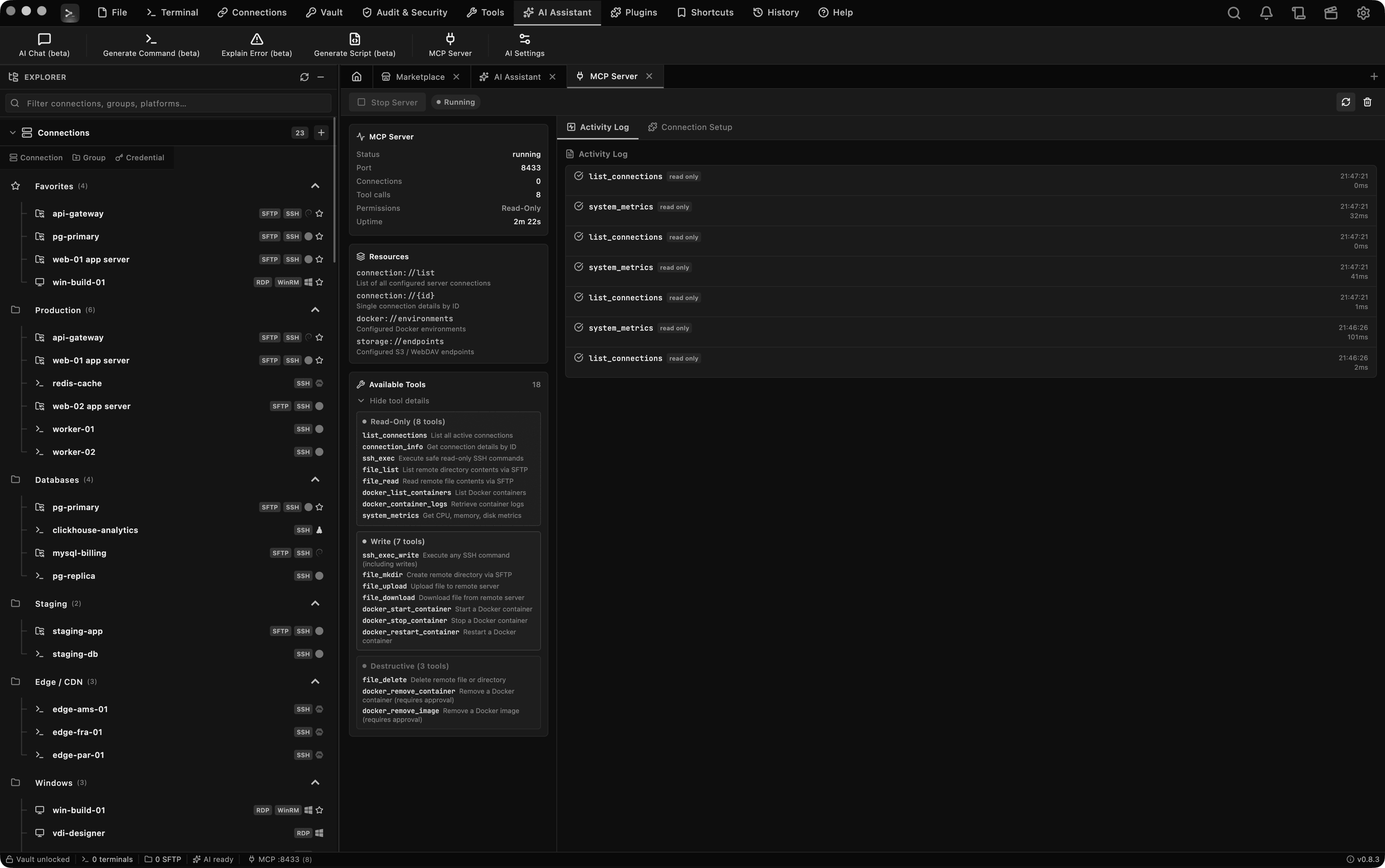 MCP Server, Edgely Console