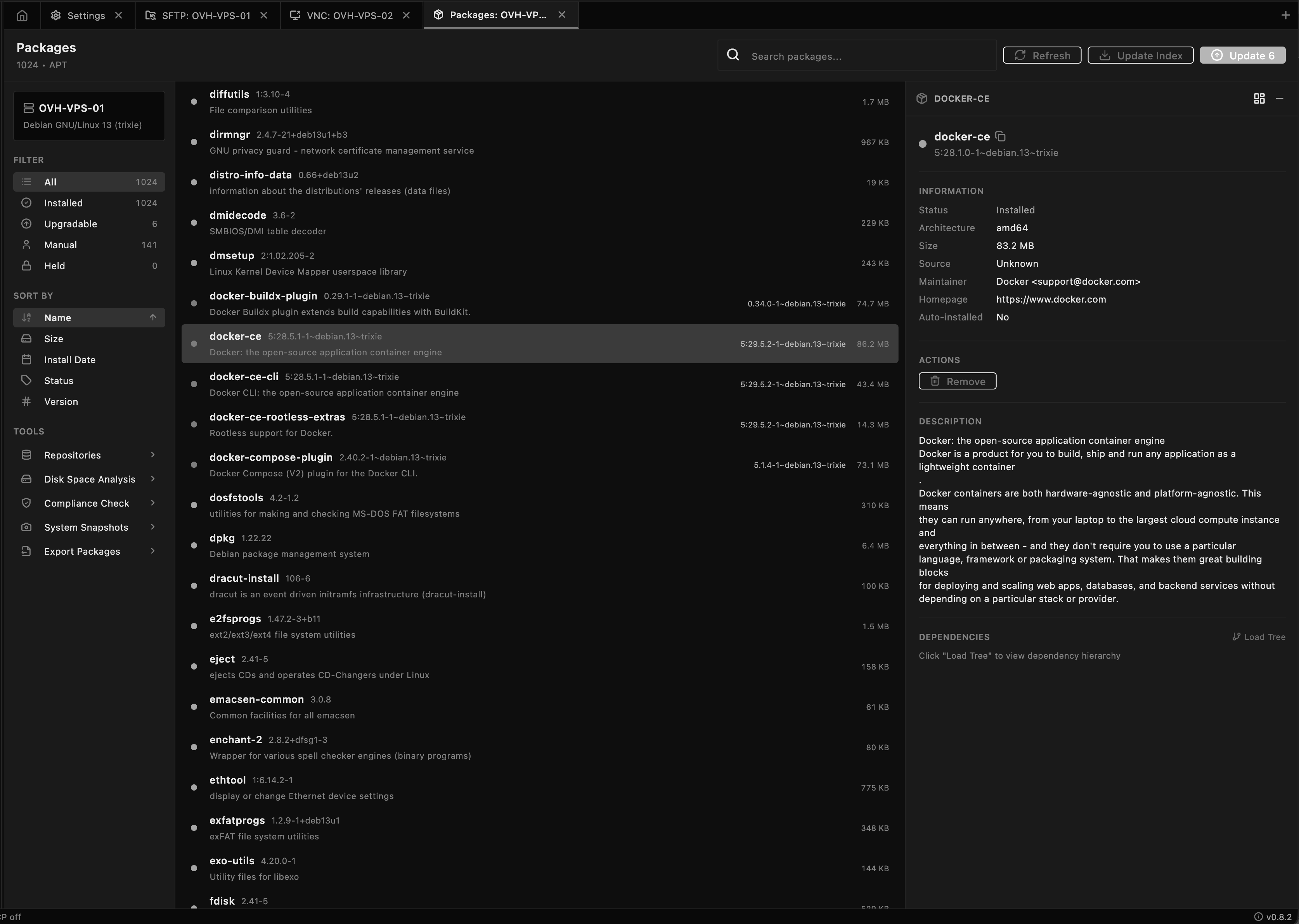 Package Manager, Edgely Console