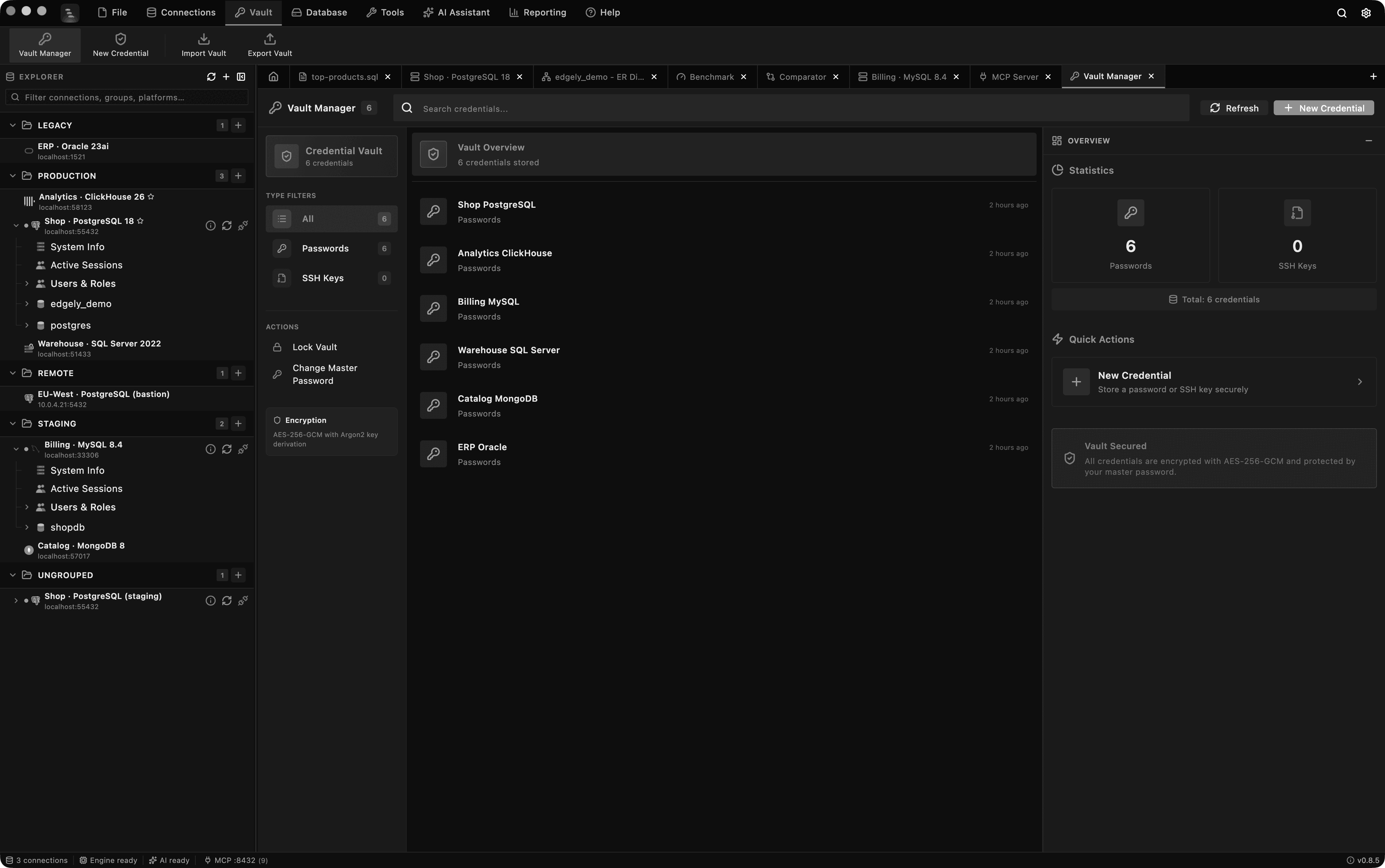 Encrypted Vault, Edgely Database Manager