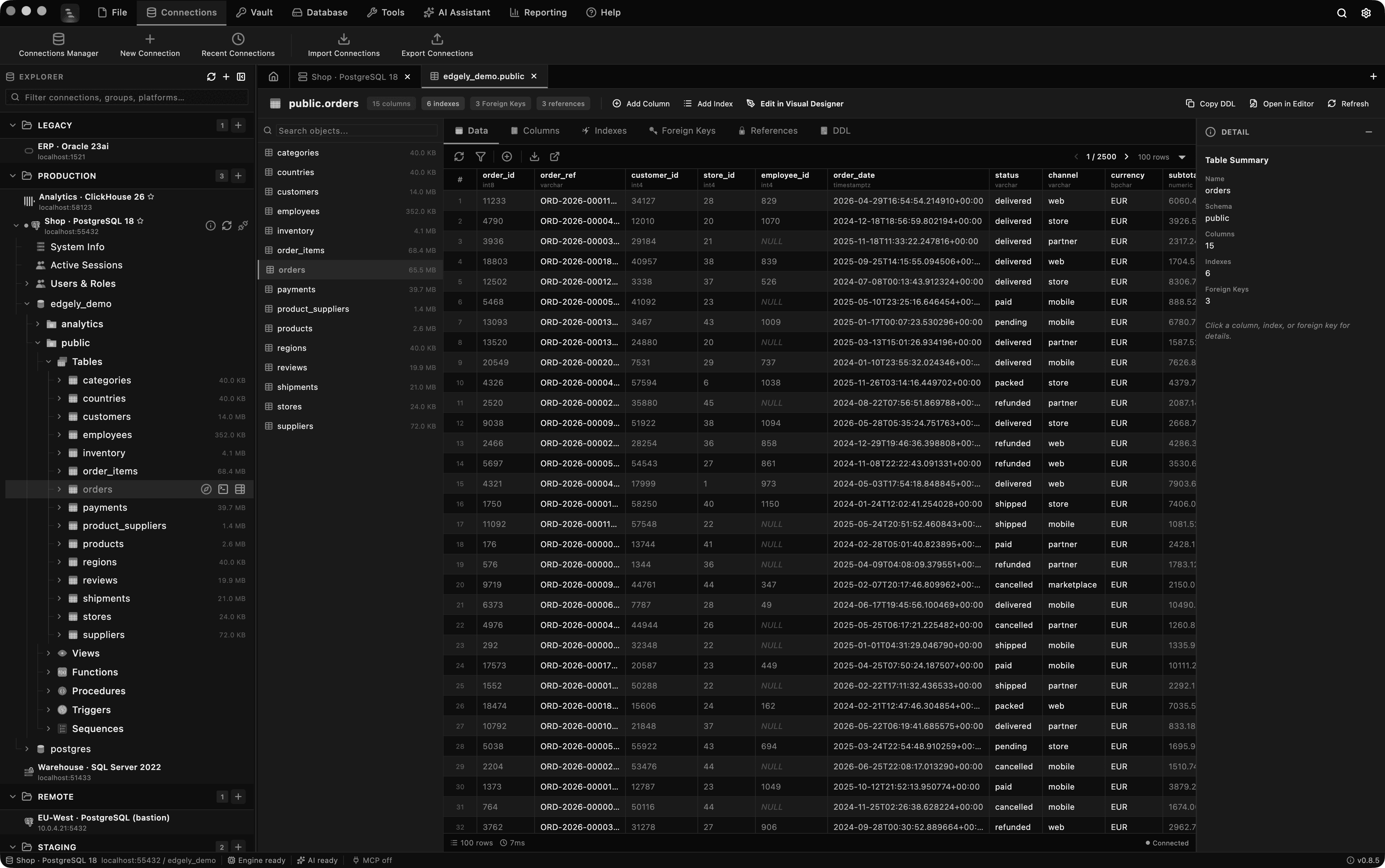 Smart Database Explorer, Edgely Database Manager