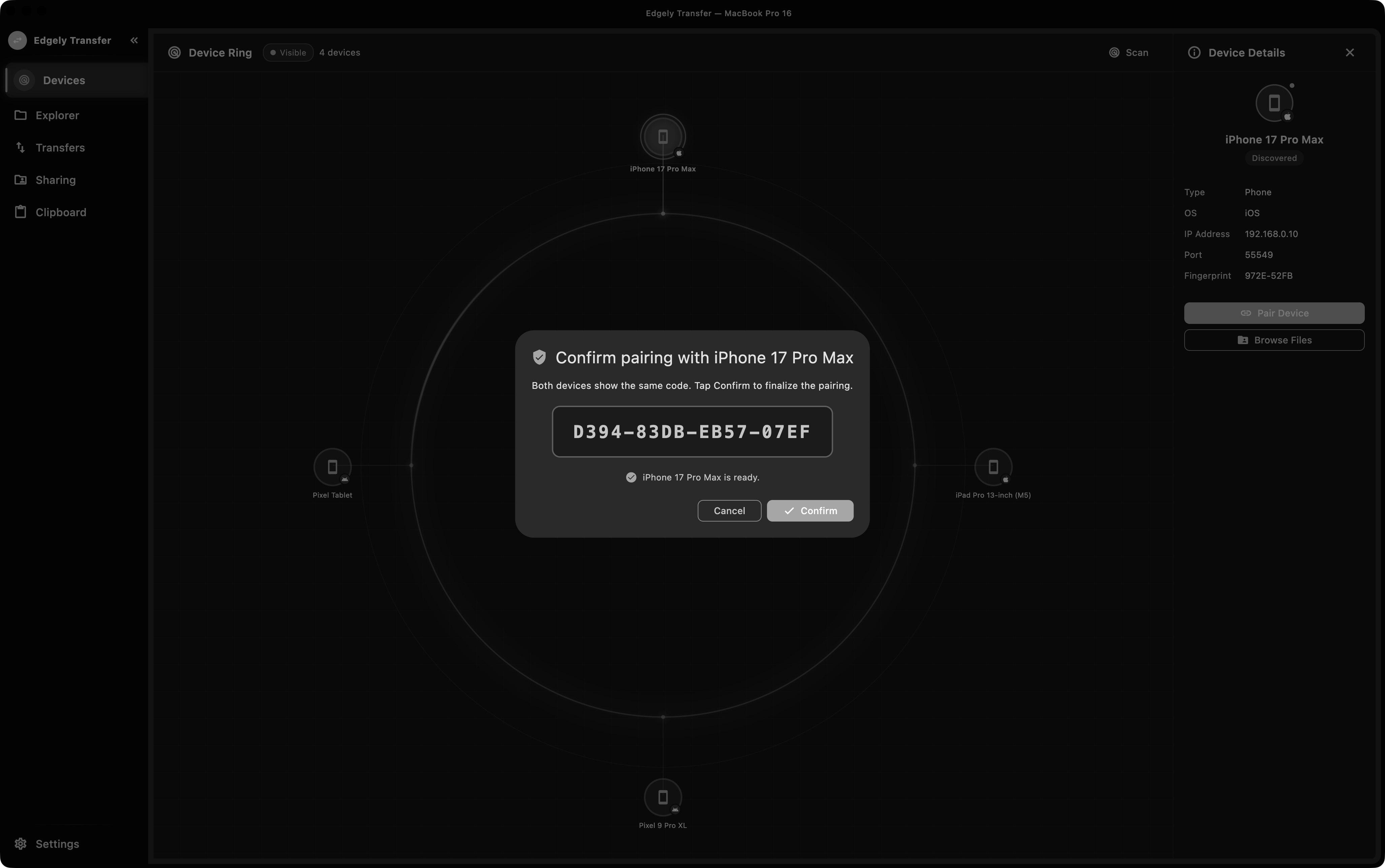 End-to-End Encryption, Edgely Transfer