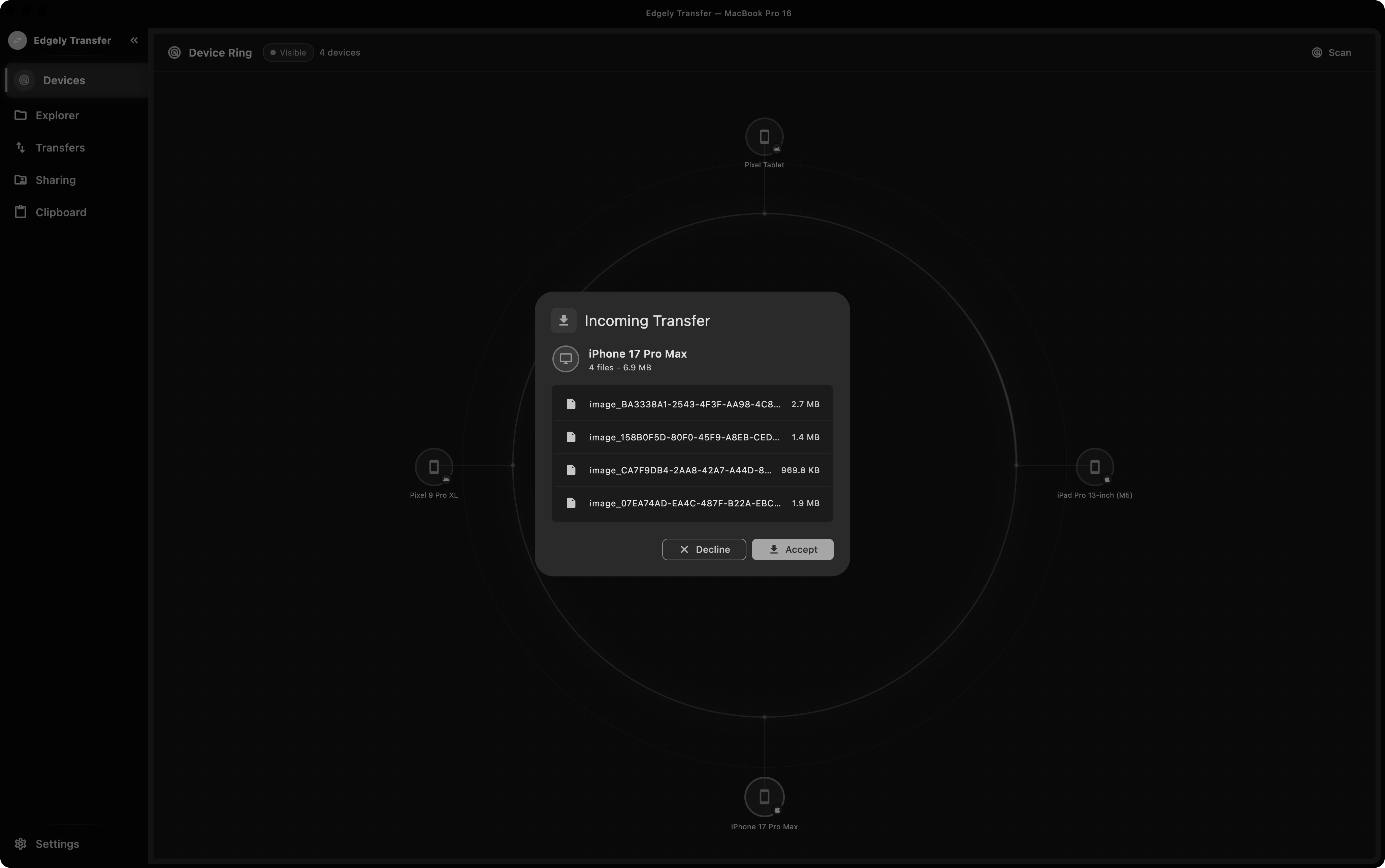 Resumable Transfers, Edgely Transfer